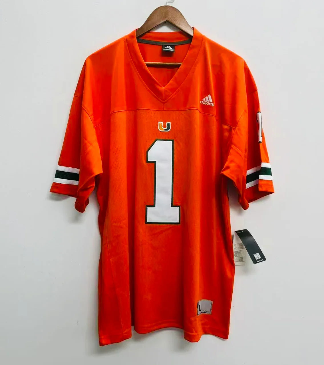 Cam Ward YOUTH KIDS Miami Hurricanes Official NCAA Adidas Jersey product image 2, provided for visual reference and product