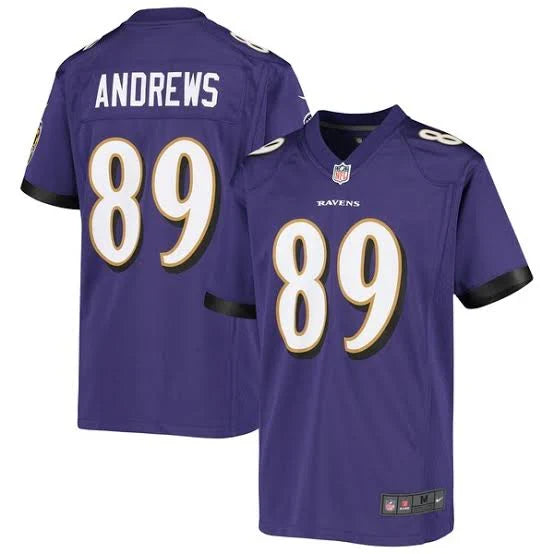 Mark Andrews Baltimore Ravens YOUTH KIDS Official NFL Nike Jersey purple product image 1, provided for visual reference and