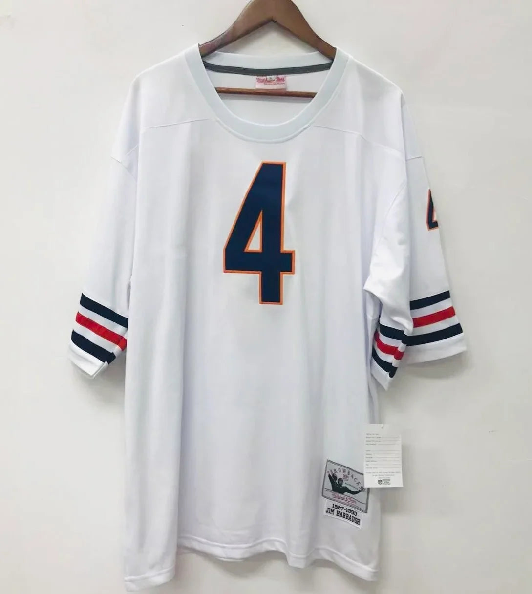 Jim Harbaugh Chicago Bears NFL Mitchell & Ness Jersey white product image 2, provided for visual reference and product
