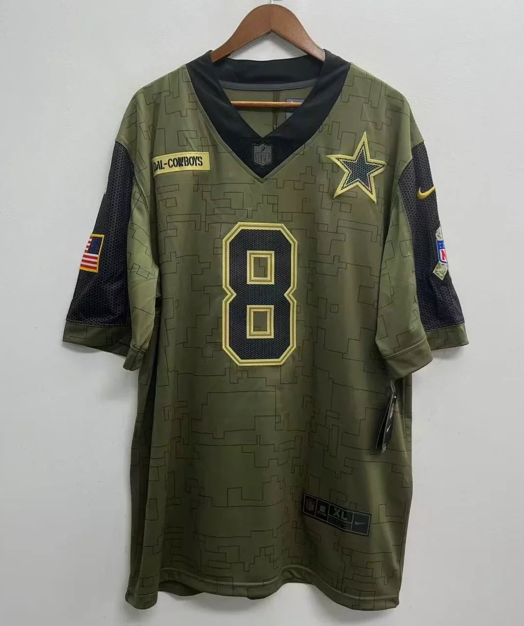 Troy Aikman Dallas Cowboys military salute to service Official NFL Nike Jersey product image 3, provided for visual