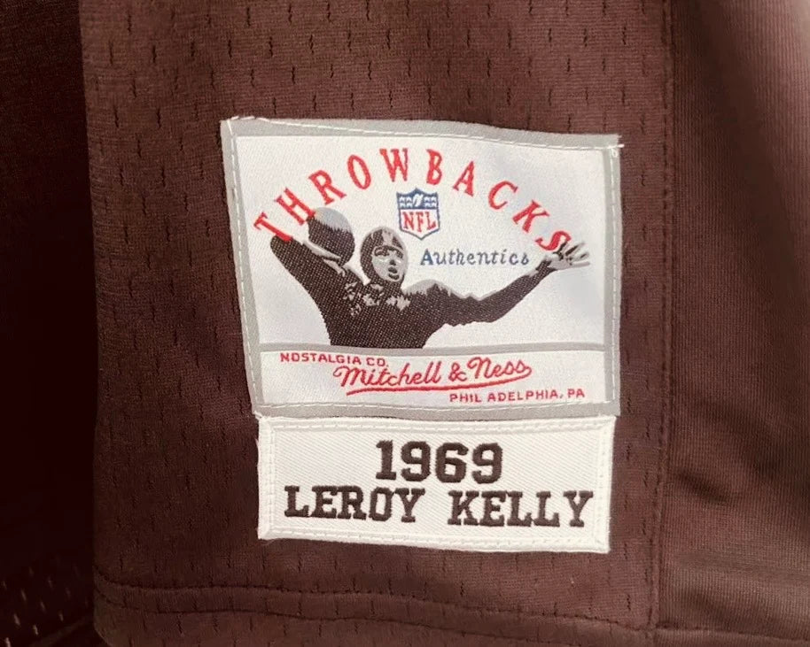 Leroy Kelly 1969 Cleveland Browns Official NFL Mitchell & Ness Jersey product image 3, provided for visual reference and