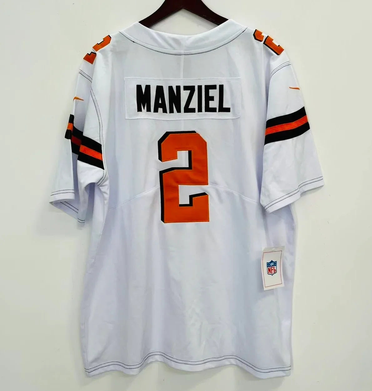 Johnny Manziel Cleveland Browns Official NFL NIKE Jersey White product image 1, provided for visual reference and product