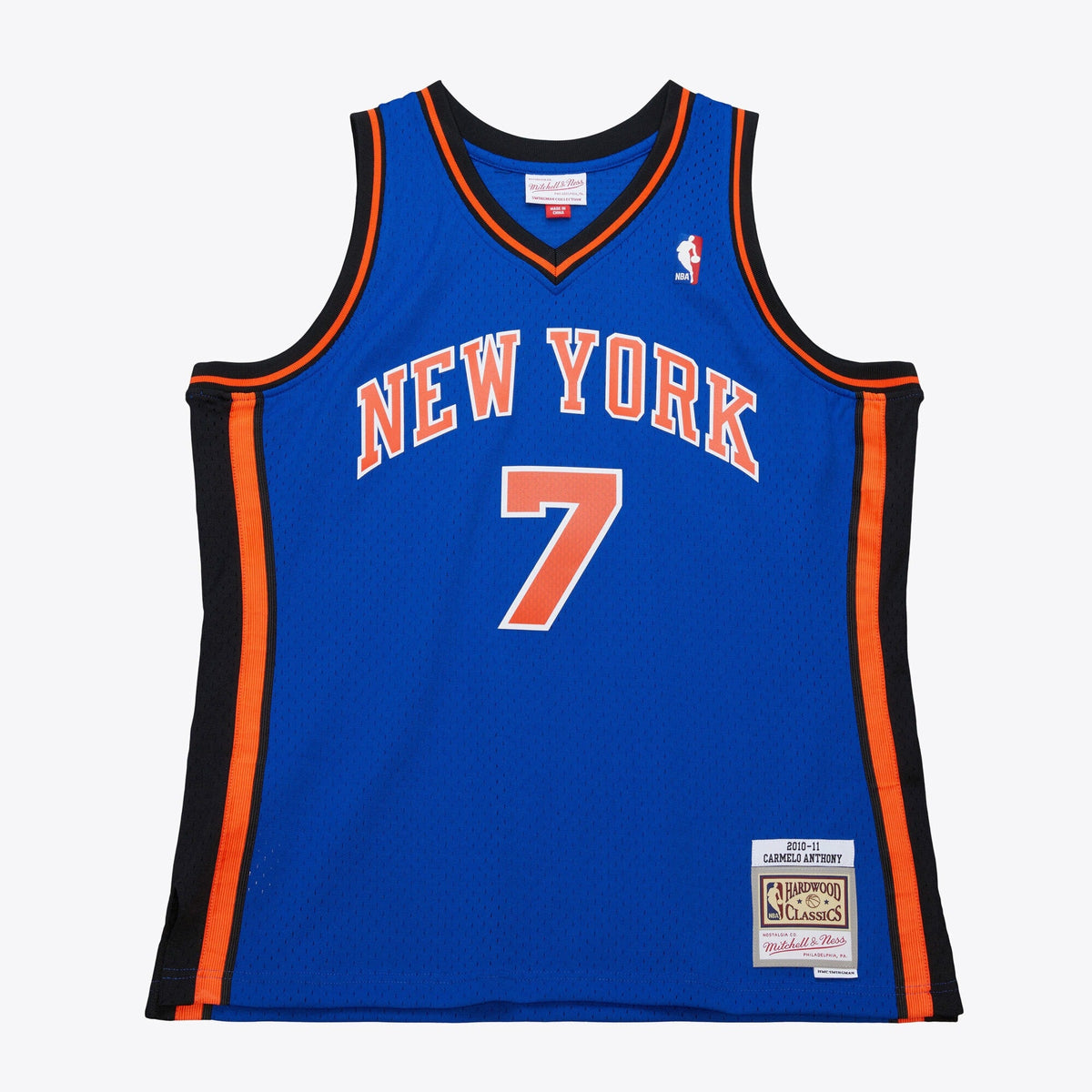 Carmelo Anthony Blue New York Knicks 2010-11 Hardwood Classics Jersey Stitched product image 1, provided for visual