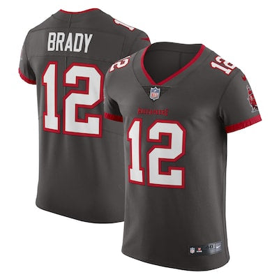 Tom Brady Tampa Bay Buccaneers YOUTH KIDS Official Nike Jersey Pewter color product image 1, provided for visual reference