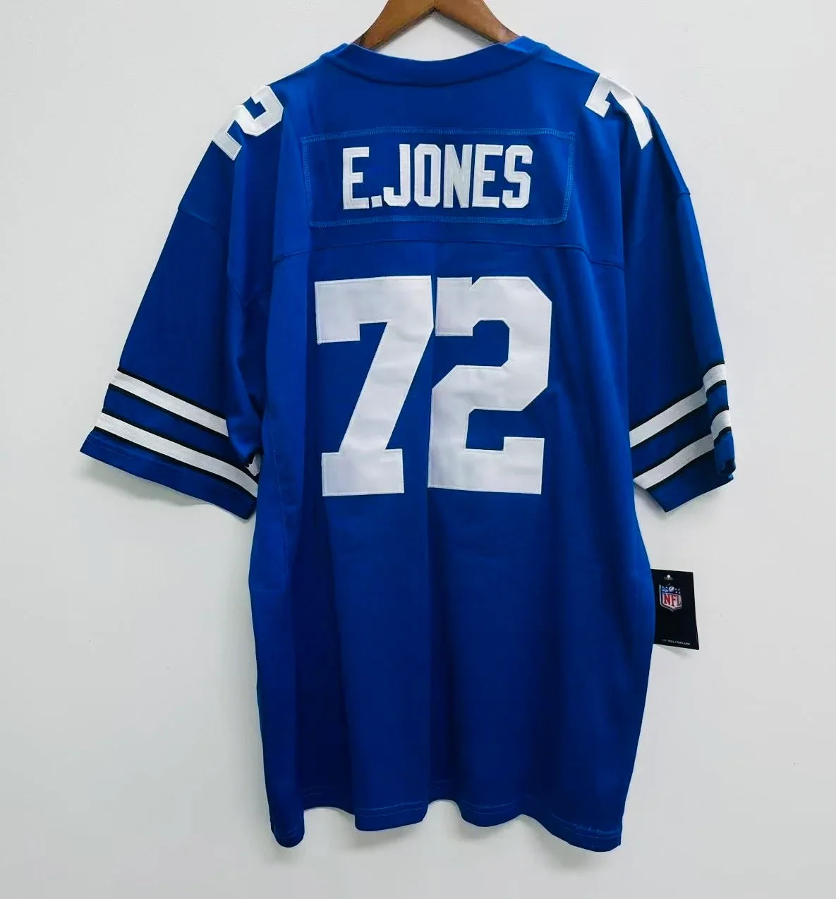 Ed Too Tall Jones Dallas Cowboys Official NFL Jersey blue Mitchell & Ness product image 1, provided for visual reference and