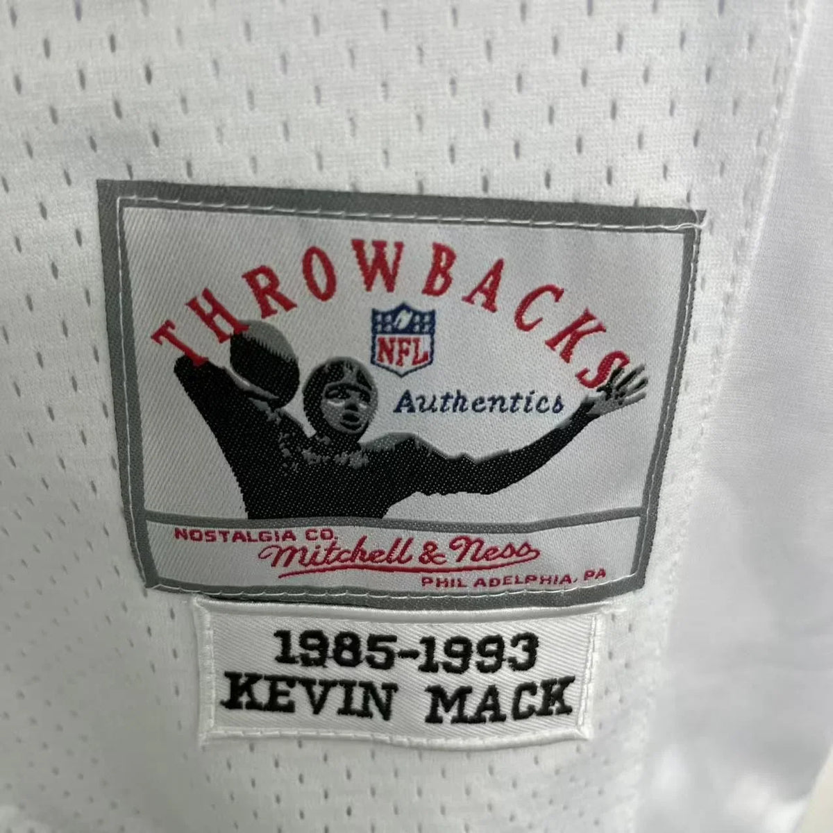 Kevin Mack Cleveland Browns Official NFL Mitchell & Ness Jersey white product image 3, provided for visual reference and