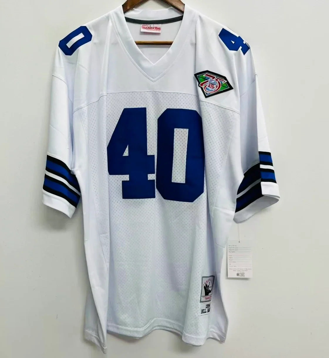 Bill Bates Dallas Cowboys 1994 Official NFL Mitchell & Ness Jersey product image 2, provided for visual reference and