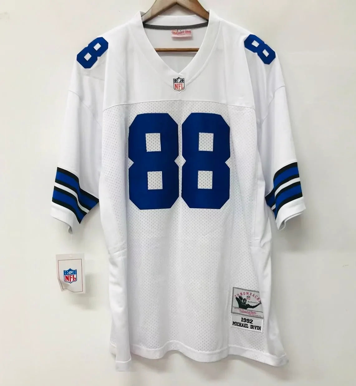 Michael Irvin Dallas Cowboys Jersey Mitchell & Ness white product image 3, provided for visual reference and product detail