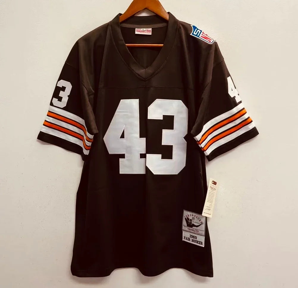 Fair Hooker 1969 Cleveland Browns Official NFL Mitchell & Ness Jersey product image 2, provided for visual reference and
