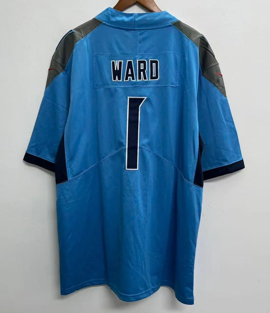 Cam Ward YOUTH KIDS Tennessee Titans Official NFL Nike Jersey light blue product image 1, provided for visual reference and