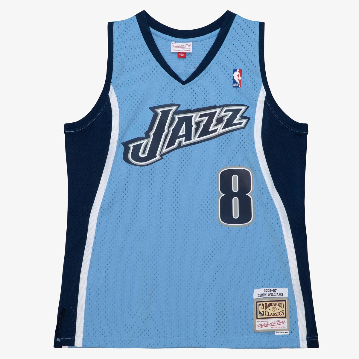 Deron Williams Utah Jazz 2006-07 Powder Blue Jersey Stitched product image 1, provided for visual reference and product