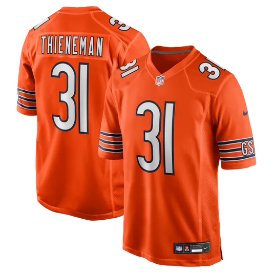 Dillon Thieneman Chicago Bears official NFL Nike Jersey Orange product image 1, provided for visual reference and product