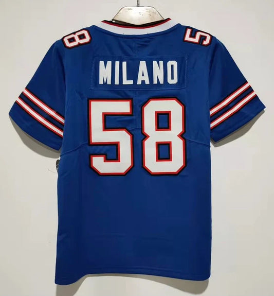 Matt Milano Classic Authentics YOUTH Buffalo Bills Jersey product image 1, provided for visual reference and product detail