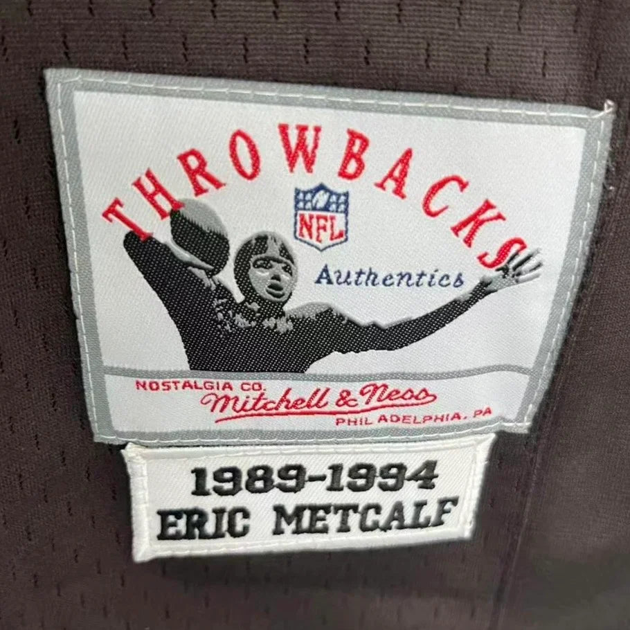 Eric Metcalf Cleveland Browns Official NFL Mitchell & Ness Jersey product image 3, provided for visual reference and product