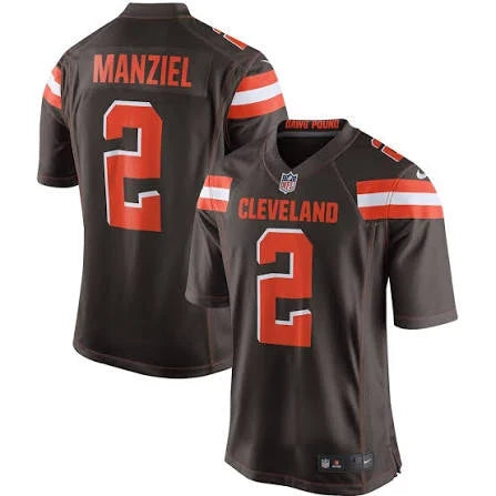 Johnny Manziel Cleveland Browns Official NFL NIKE Jersey product image 1, provided for visual reference and product detail