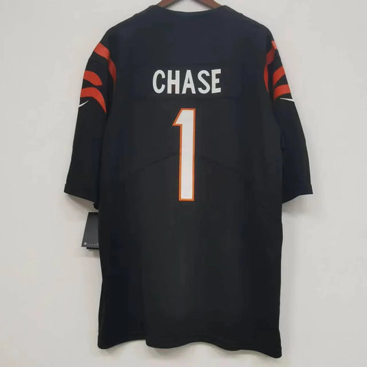 Ja’Marr Chase Cincinnati Bengals Jersey Black Nike product image 1, provided for visual reference and product detail review