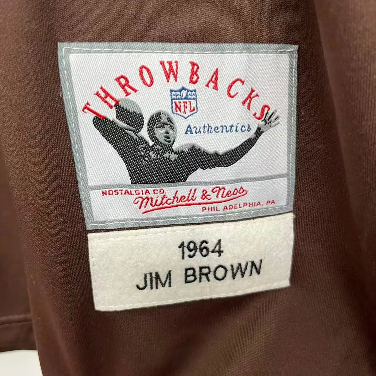 Jim Brown Cleveland Browns Official NFL Mitchell & Ness Jersey product image 3, provided for visual reference and product