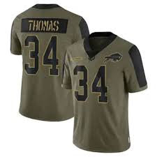 Thurman Thomas Buffalo Bills Official NFL Nike Salute to Service Jersey olive green product image 1, provided for visual