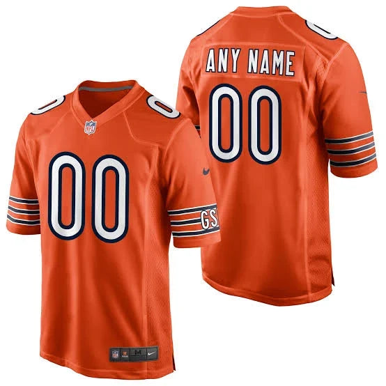 Any name & Number Chicago Bears Official NFL Nike Jersey Orange product image 1, provided for visual reference and product