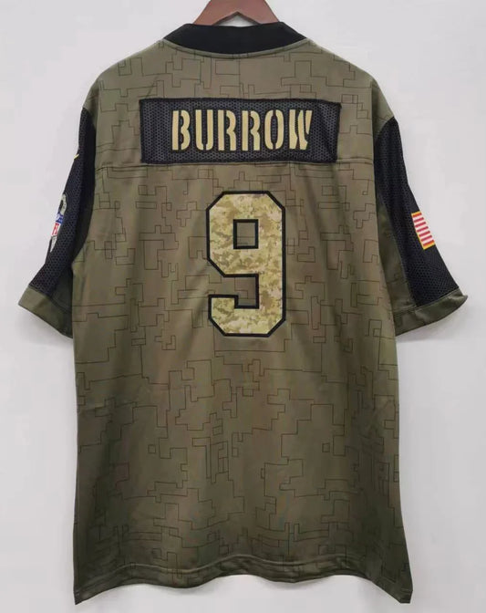 Joe Burrow Cincinnati Bengals military salute to service Jersey product image 1, provided for visual reference and product