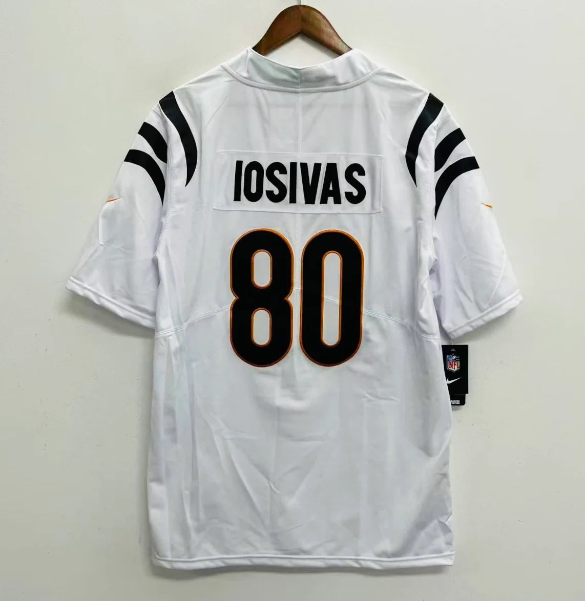 Andrei Iosivas Cincinnati Bengals Official NFL NIKE Jersey white product image 1, provided for visual reference and product