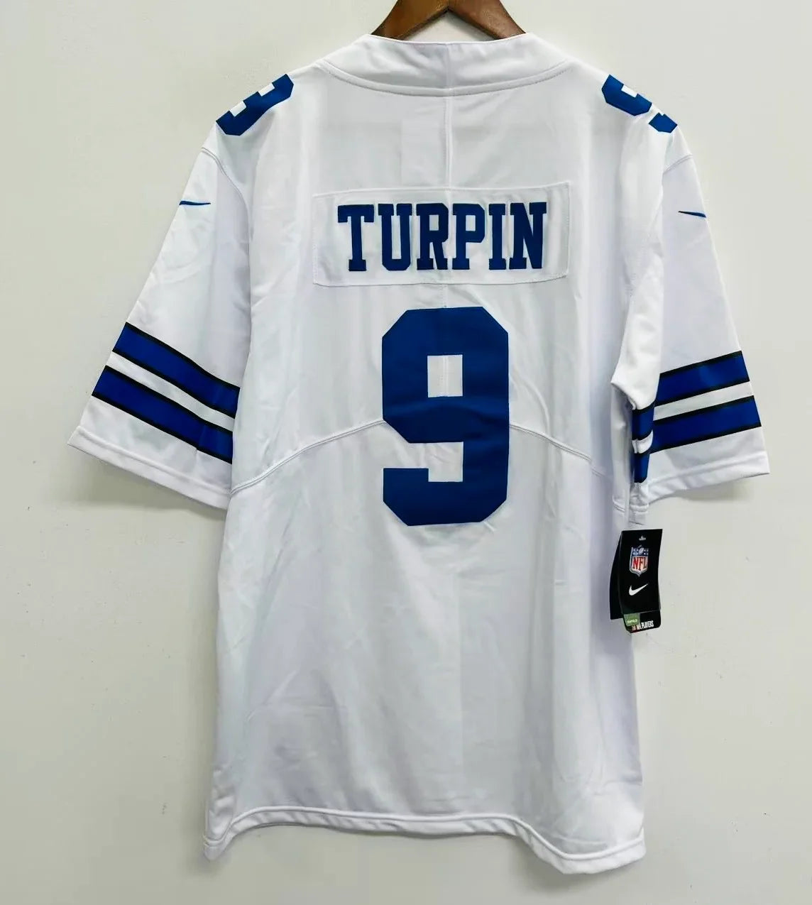KaVontae Turpin Dallas Cowboys Official NFL Nike Jersey white product image 1, provided for visual reference and product