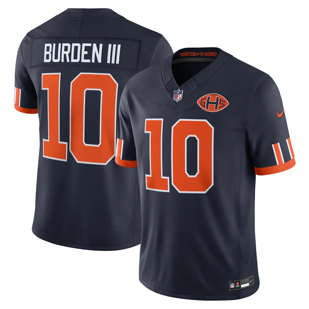 Luther Burden III Chicago Bears YOUTH KIDS Official NFL Nike Rivalries Collection Jersey product image 2, provided for