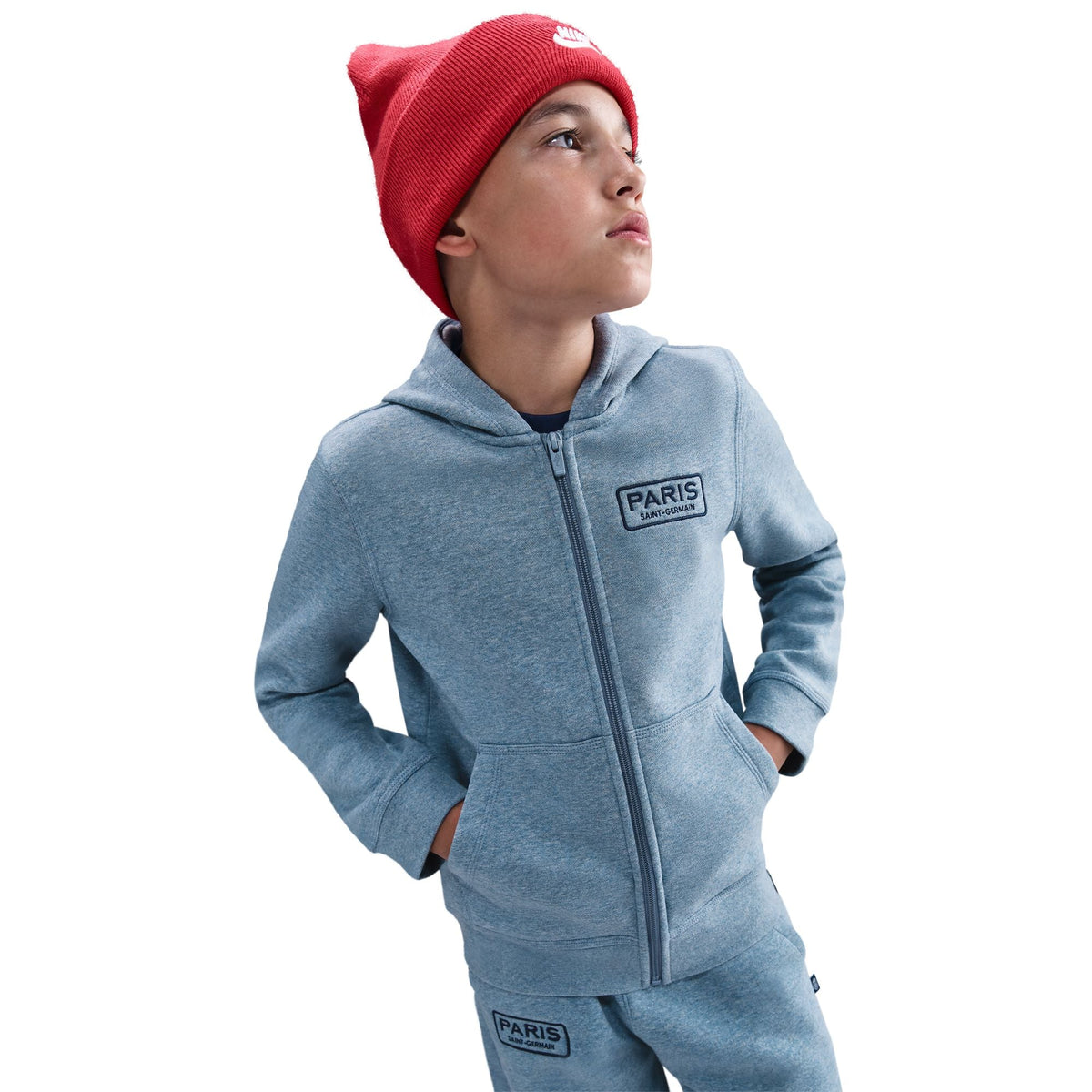 Nike Paris Saint‑Germain Club Fleece Full‑Zip Hoodie 2025/26 product image 3, provided for visual reference and product