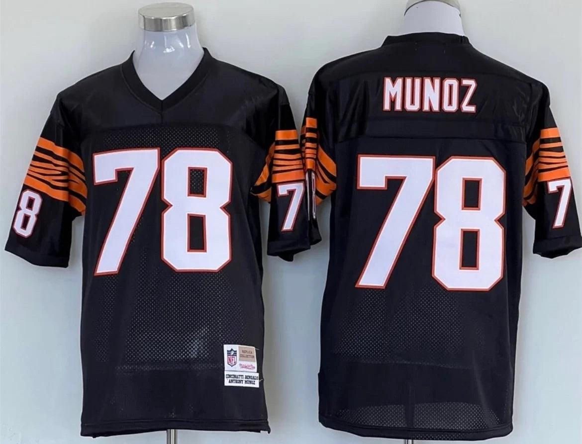 Anthony Munoz Cincinnati Bengals Official NFL Mitchell & Ness Jersey product image 3, provided for visual reference and