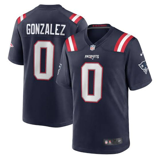 Christian Gonzalez YOUTH KIDS New England Patriots Official NFL Nike Jersey blue product image 1, provided for visual