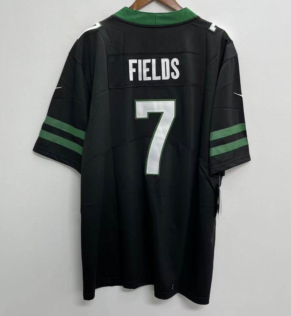Justin Fields YOUTH KIDS New York Jets Official NFL Nike Jersey black product image 1, provided for visual reference and