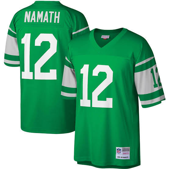 Joe Namath YOUTH KIDS New York Jets Official NFL Mitchell & Ness Jersey Green product image 1, provided for visual reference