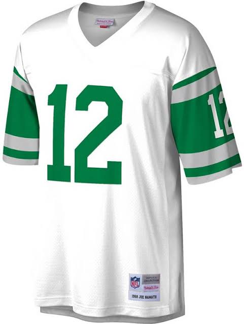 Joe Namath YOUTH KIDS New York Jets Official NFL Mitchell & Ness Jersey White product image 2, provided for visual reference