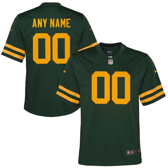 Any Name & Number YOUTH KIDS Green Bay Packers Official NFL Nike Jersey Retro Alternative product image 1, provided for