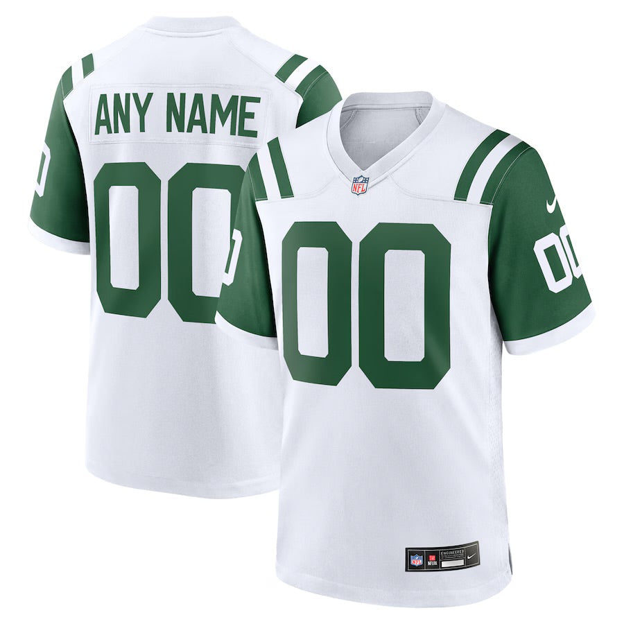 Any Name & Number YOUTH KIDS New York Jets Official NFL Nike Jersey White product image 1, provided for visual reference and