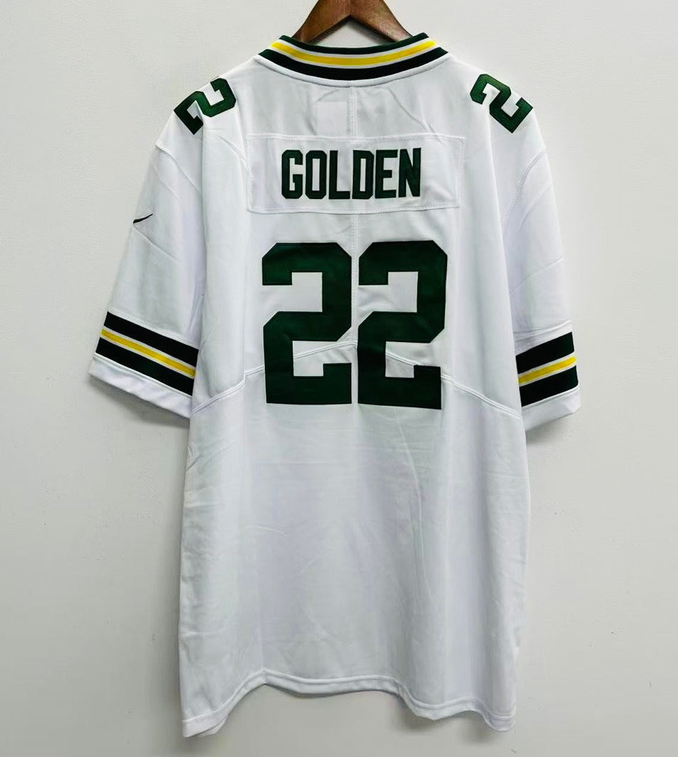 Matthew Golden YOUTH KIDS Green Bay Packers Official NFL Jersey White product image 1, provided for visual reference and