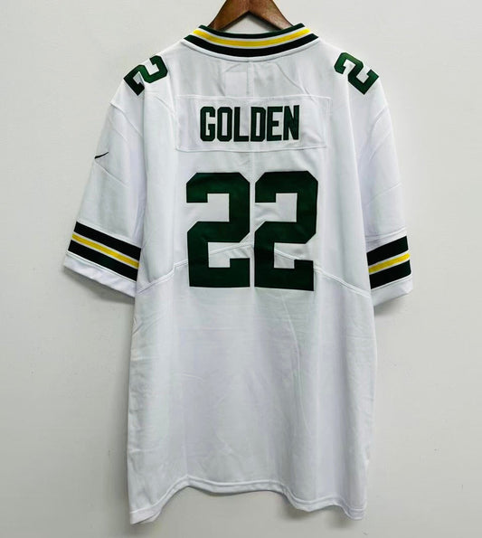 Matthew Golden YOUTH KIDS Green Bay Packers Official NFL Jersey White product image 1, provided for visual reference and