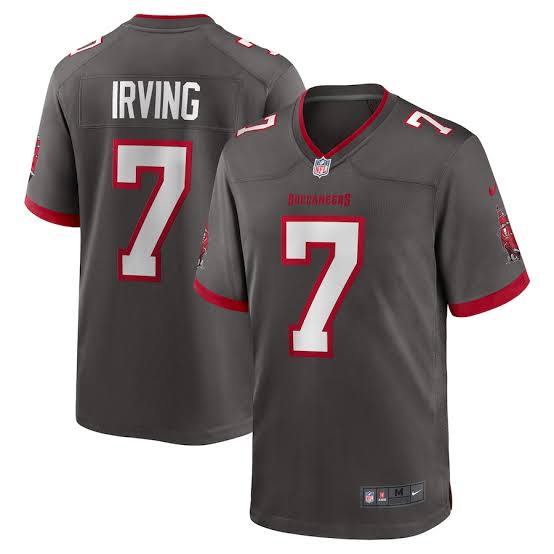 Bucky Irving Tampa Bay Buccaneers YOUTH KIDS Official Nike Jersey Pewter color product image 1, provided for visual