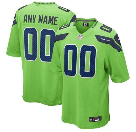 Seattle Seahawks Any Name & Number customized YOUTH KIDS Official NFL Jersey neon Green product image 1, provided for visual