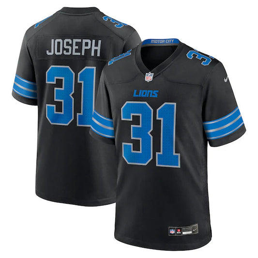 Kerby Joseph YOUTH Detroit Lions Official NFL Nike Jersey black product image 1, provided for visual reference and product