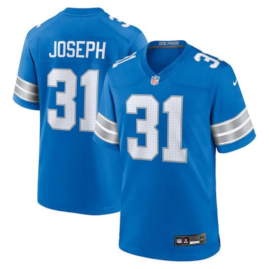Kerby Joseph YOUTH Detroit Lions Official NFL Nike Jersey product image 1, provided for visual reference and product detail