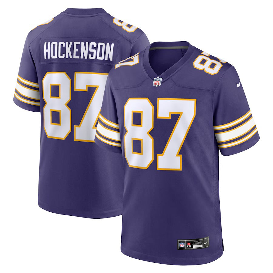 T.J. Hockenson YOUTH KIDS Minnesota Vikings Official NFL Jersey purple product image 1, provided for visual reference and