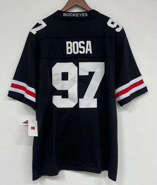Nick Bosa Ohio State Buckeyes YOUTH KIDS Jersey black product image 1, provided for visual reference and product detail