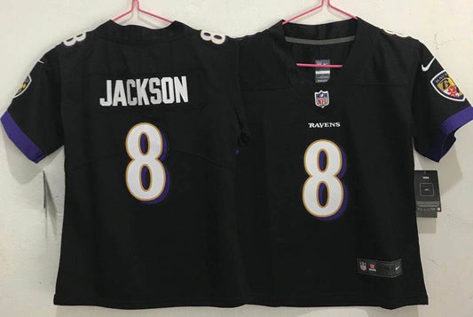 Lamar Jackson Baltimore Ravens YOUTH KIDS Jersey Nike black product image 1, provided for visual reference and product