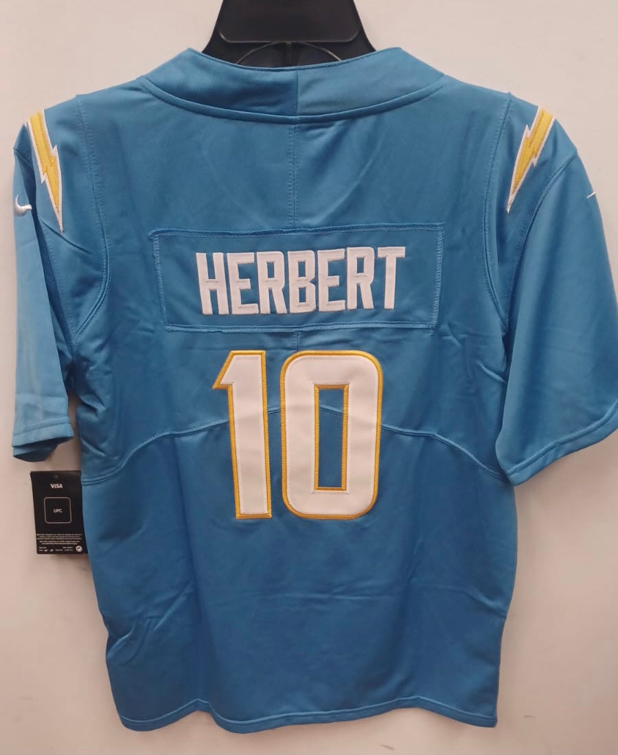 Justin Herbert YOUTH KIDS Los Angeles Chargers Official NFL Nike Jersey product image 1, provided for visual reference and