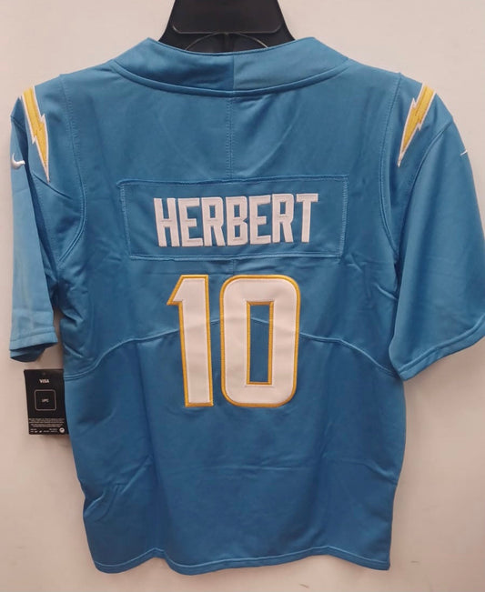 Justin Herbert YOUTH KIDS Los Angeles Chargers Official NFL Nike Jersey product image 1, provided for visual reference and