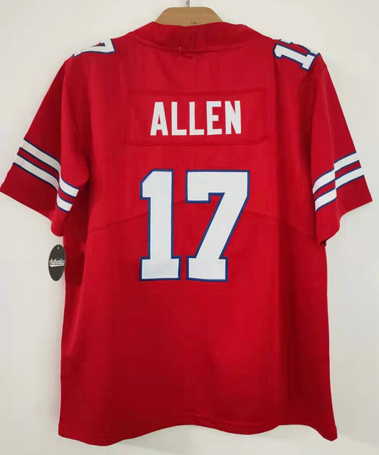 Josh Allen Red YOUTH Buffalo Bills Jersey Classic Authentics product image 1, provided for visual reference and product