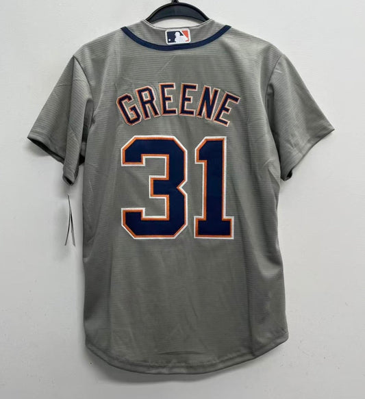 Riley Greene Detroit Tigers Youth Kids Official MLB Nike Jersey gray product image 1, provided for visual reference and
