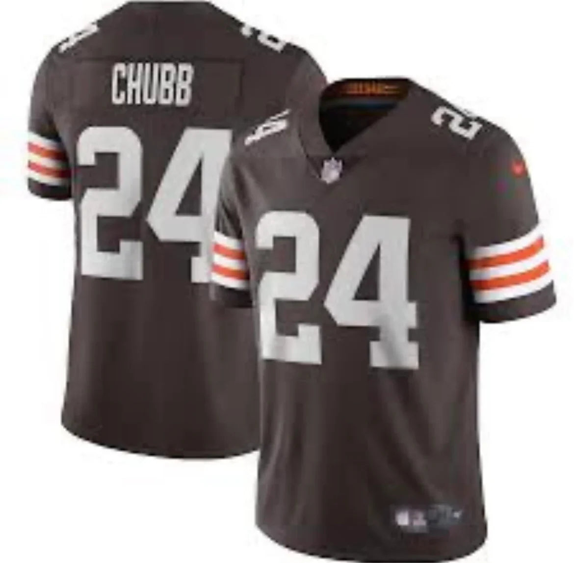 Nick Chubb Cleveland Browns official NFL Nike Jersey product image 1, provided for visual reference and product detail review