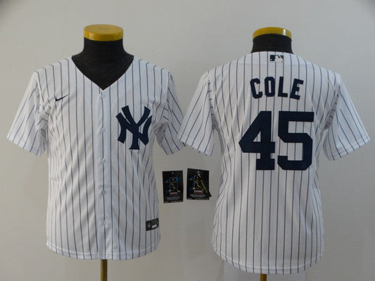 Gerrit Cole YOUTH New York Yankees Jersey white product image 1, provided for visual reference and product detail review